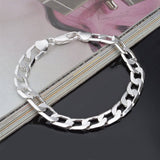 10MM Sideway Silver Bracelet For Women Women Jewelry - Genuine - Gemstone