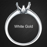 14k Gold Moissanite Ring Yellow Wedding Woman Jewelry For Proposal - Genuine - Gemstone