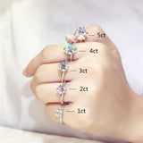 5ct Round Mossanite Wedding Ring For Women Bridal Engagement Jewelry - Genuine - Gemstone