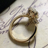 Luxury Oval Zircon Ring Wedding Women Gold Engagement Jewelry