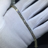 Lab Diamond Bangle Bracelet White Gold Wedding For Women Jewelry