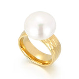 Romantic Natural Pearl Ring Gold For Women Jewelry