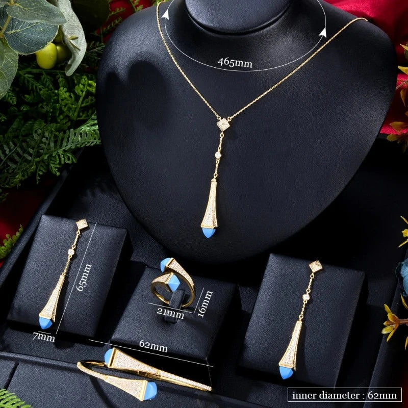 Luxury African Flowers Jewelry Sets For Women Wedding Jewelry