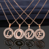 14K Gold Letter Pendant Necklace For Women Wedding Jewelry