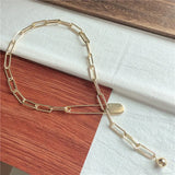 Lock pendant Chain Necklace Women Wedding Jewelry