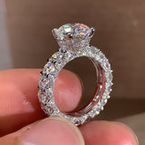 Luxury White White Sapphire Ring Set Wedding for Women Jewelry