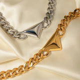 Charm Chain Necklace Jewelry Titanium Women Wedding Jewelry