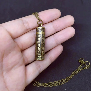Antique Gold Pendant Necklace For Women Memorial Jewelry