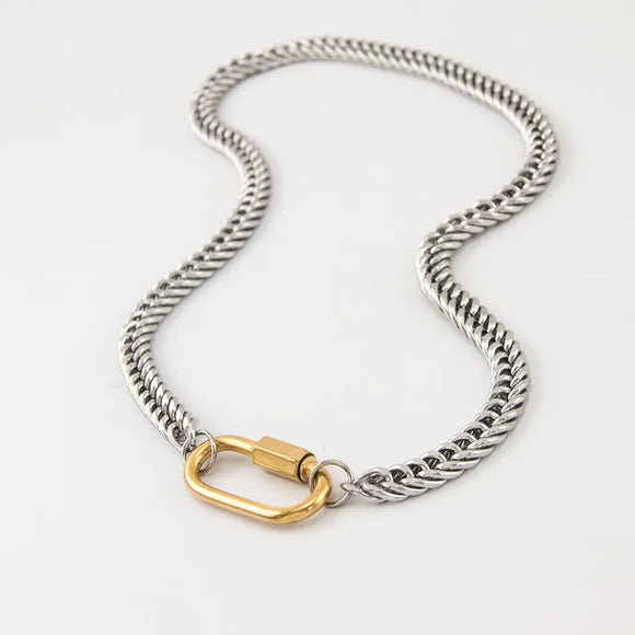 Women Clasp Chunky Thicker Necklace Heavy Chain Gold Jewelry