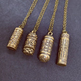 Antique Gold Pendant Necklace For Women Memorial Jewelry