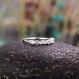 Flower Silver Zircon Ring for Women Wedding Band Jewelry