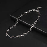 Paperclip Chain Choker Necklaces For Men Women Jewelry