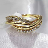 Luxury Gold Wedding Ring for Women Elegant Engagement Band Jewelry