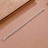 Luxury Tank Chain Moissanite Bracelet for Women Party Wedding Jewelry