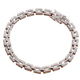 Luxury Tank Chain Moissanite Bracelet for Women Party Wedding Jewelry Bracelets