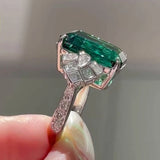 Luxury Green Zircon Women Ring Party Accessories Women Jewelry