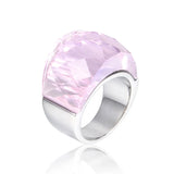 Large Pink Sapphire Ring For Women Engagement Wedding Band Jewelry