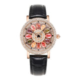 Full Inlaid Diamond Dial Watch Women  Wristwatches Jewelry
