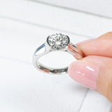 Sparking 2CT Round Moissanite Ring For Women Wedding Jewelry