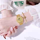 Women Skeleton Mechanical Watch Quartz WristWatche For Women