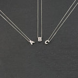 Cut Name Letter Pendant Necklace for Women Initial Jewelry
