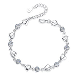 Zircon Heart Bracelet For Women Wedding Party Jewelry