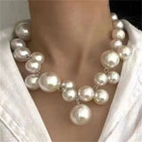 Luxury Multilayer Ball Pendant Necklace Punk Style Women Party Jewelry