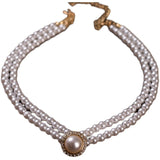 Vintage Pearl Double Layer Necklace Earrings Women Wedding Jewelry