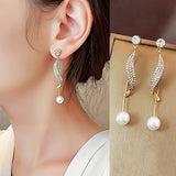 Drill Zircon Hoop Earrings For Women Anniverssary Jewelry