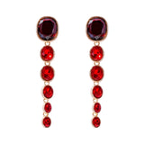 Vintage Transparent Resin Drop Earrings Oval Tassel for Women Jewelry