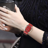 Luxury Women Bracelet twatch  Quartz Watch wristwatch genuine leather