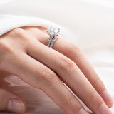 4.15ct Moissanite Wedding Band Ring Set Bridal Women Jewelry