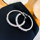 Luxury Big Circle Hoop Earrings For Women Wedding Jewelry
