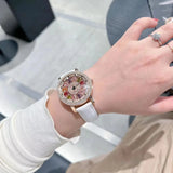 Full Inlaid Diamond Dial Watch Women  Wristwatches Jewelry