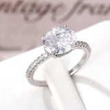 White Zircon Wedding Ring for Women Engagement Jewelry