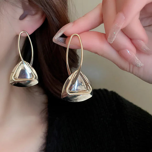 Hollow Triangle Drop Earrings For Women Punk Jewelry Gifts