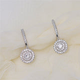 Full Bling Zircon Wedding Earrings for Women Jewelry - Genuine - Gemstone