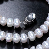 Genuine Pearl Pendant Necklace For Women Wedding Jewelry - Genuine - Gemstone