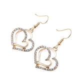 Luxury Double Heart Jewelry Set For Women Wedding Gold Jewelry - Genuine - Gemstone