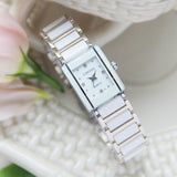 Luxury Gemstone White Silver Watch Women Bracelet Casual Jewelry - Genuine - Gemstone