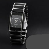 Luxury Gemstone White Silver Watch Women Bracelet Casual Jewelry - Genuine - Gemstone