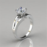 Luxury Gemtone Engagement Silver Ring For Women Wedding Jewelry - Genuine - Gemstone