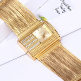 Luxury Gold Women's Bracelet Wrist Watche Strap Waterproof - Genuine - Gemstone