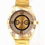 Luxury Gold Wristwatch Quartz Watch For Women Party Jewelry - Genuine - Gemstone