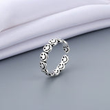 Luxury Retro Silver Ring Women Girls Anniverssary Jewelry Gift - Genuine - Gemstone