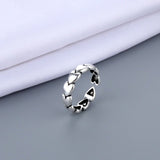 Luxury Retro Silver Ring Women Girls Anniverssary Jewelry Gift - Genuine - Gemstone