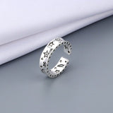 Luxury Retro Silver Ring Women Girls Anniverssary Jewelry Gift - Genuine - Gemstone