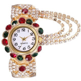 Luxury Sapphire Wristwatch Bracelet Watch Women Wedding Jewelry - Genuine - Gemstone