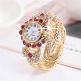 Luxury Sapphire Wristwatch Bracelet Watch Women Wedding Jewelry - Genuine - Gemstone