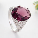 Purple Alexandrite Engagement Ring Art Deco Women's Wedding Jewelry - Genuine - Gemstone